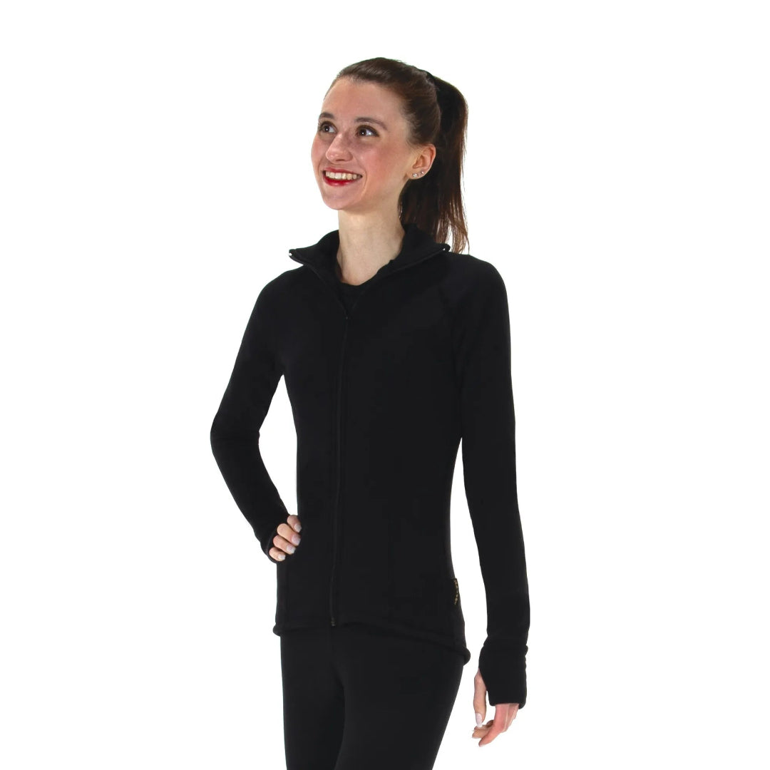 Jerry's Girl's 408 Fleece Glide Figure Skating Jacket black