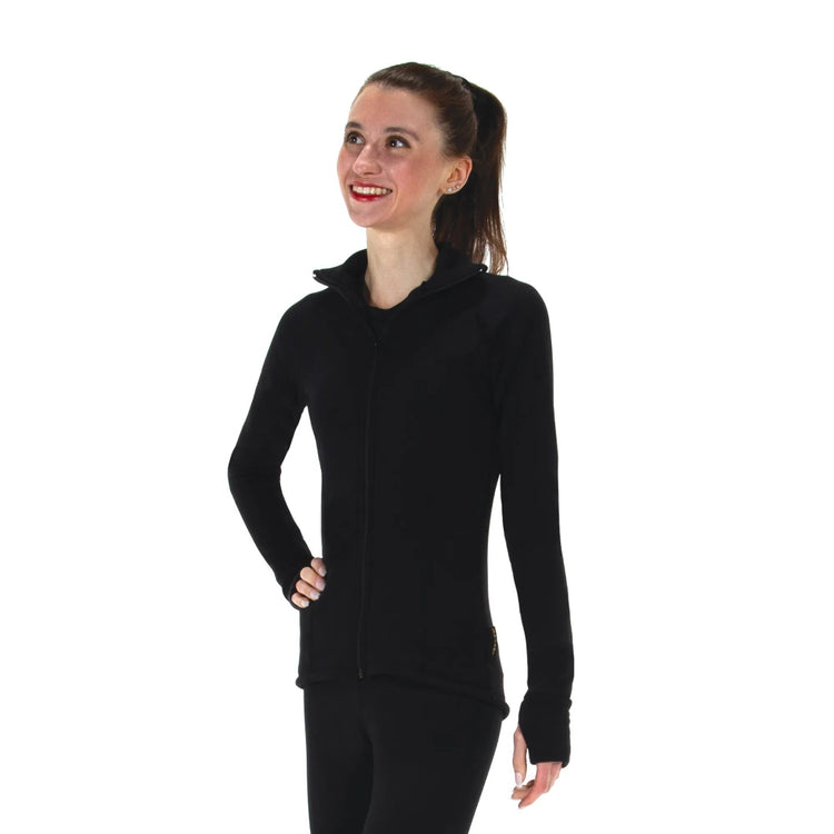 Jerry's Girl's 408 Fleece Glide Figure Skating Jacket black