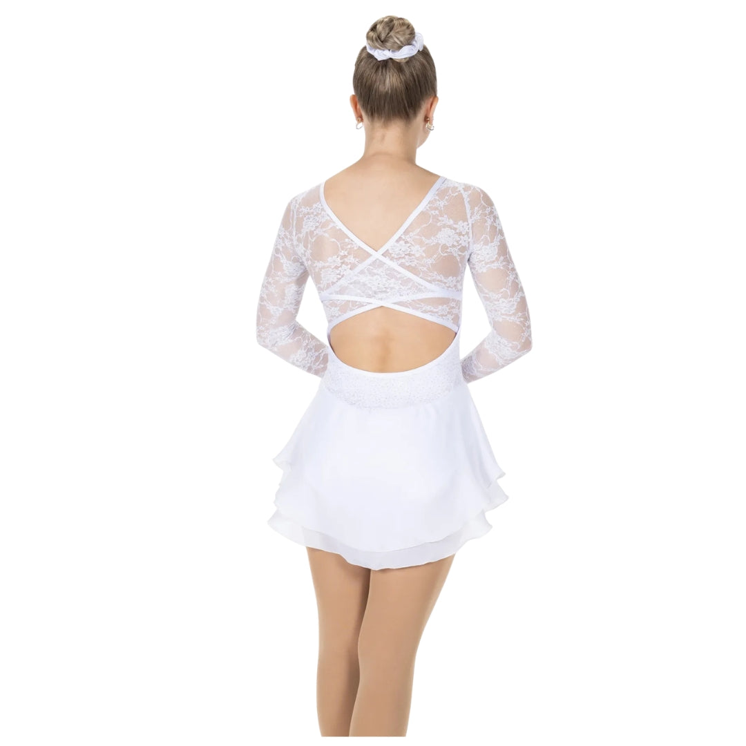 Jerry's Girl's 523 Lace Lovers Figure Skating Dress white