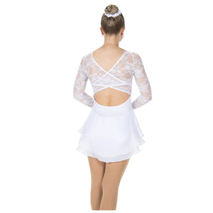 Jerry's Girl's 523 Lace Lovers Figure Skating Dress white