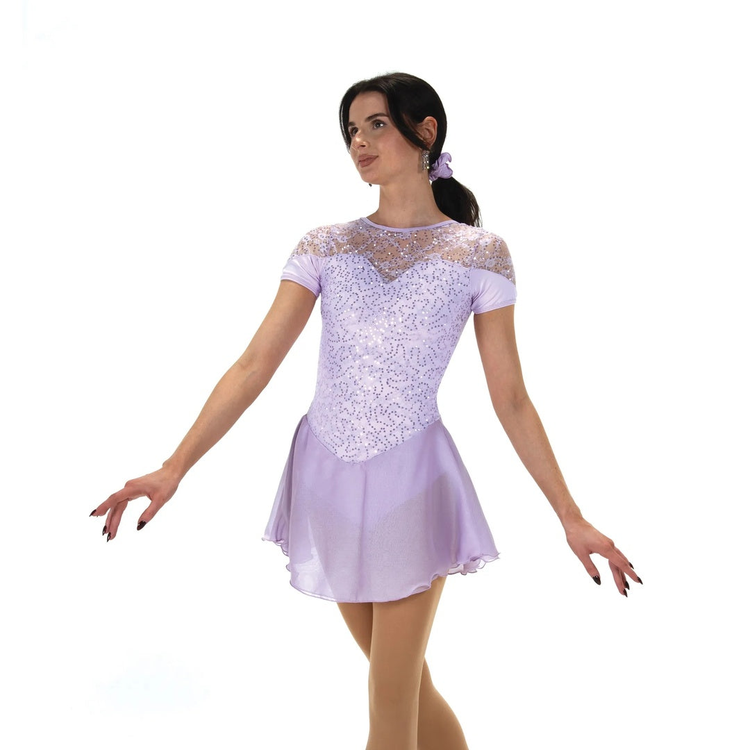 Jerry's Girl's 528 Softly Sequins Figure Skating Dress lilac purple