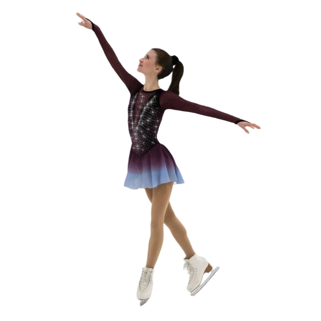 Jerry s Girl s 533 Wine Freeze Figure Skating Dress