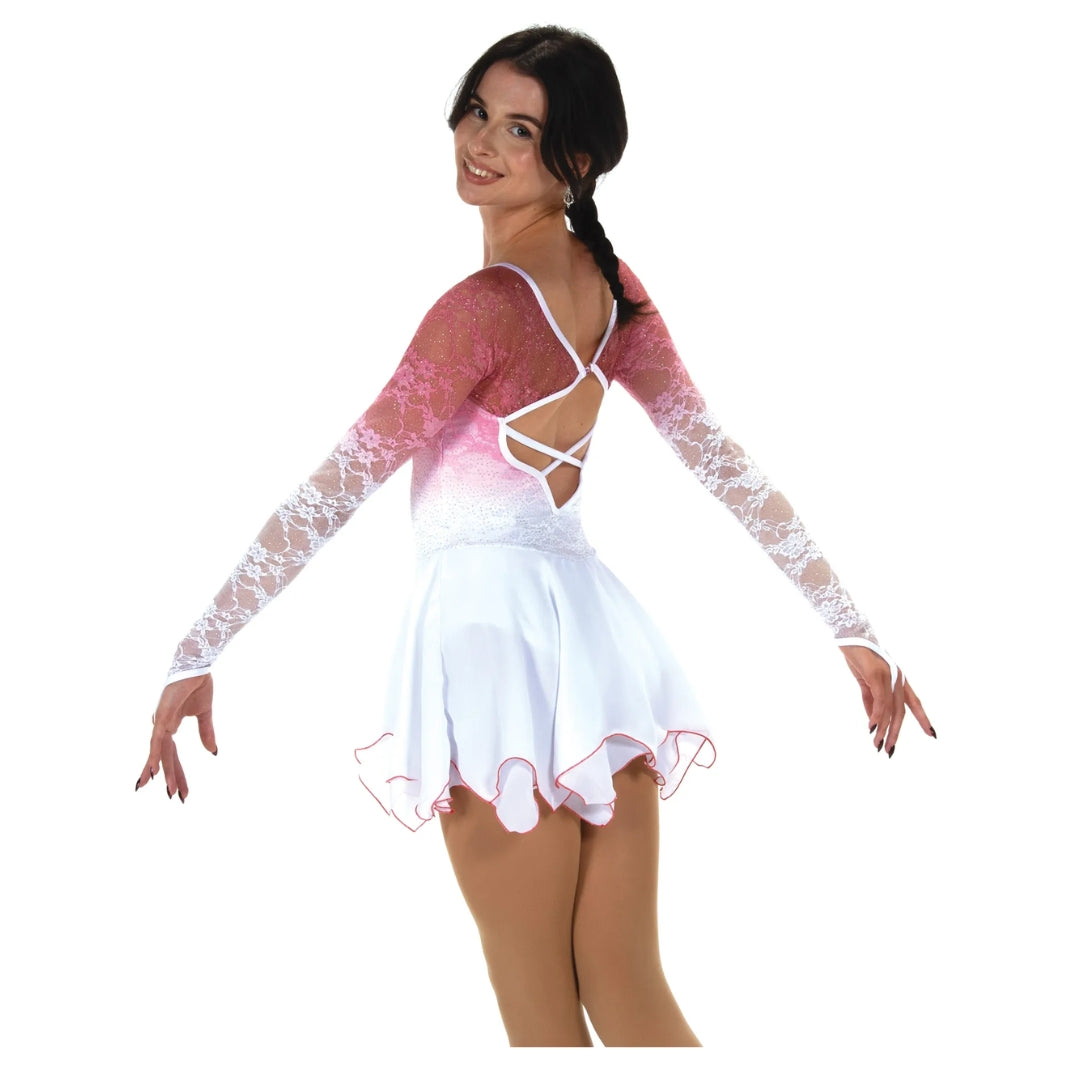 Jerry's Girl's 578 Petals in the Snow Figure Skating Dress white pink