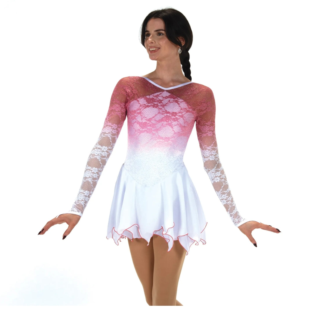 Jerry's Girl's 578 Petals in the Snow Figure Skating Dress white pink