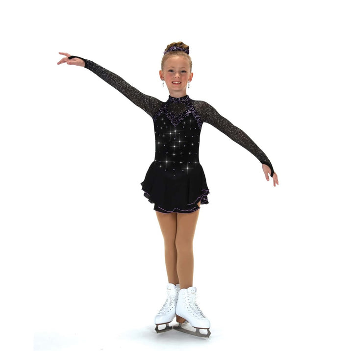 Jerry's Girl's 605 White Knight Figure Skating Dress Black Night