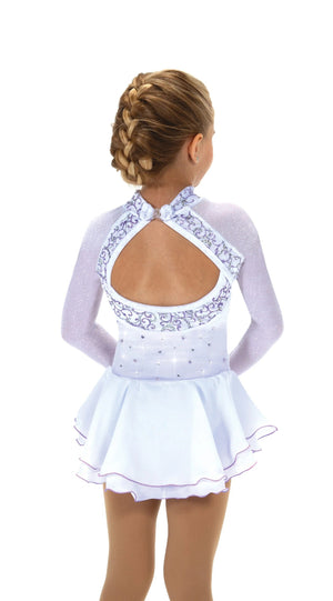 Jerry's Girl's 605 White Knight Figure Skating Dress snow white