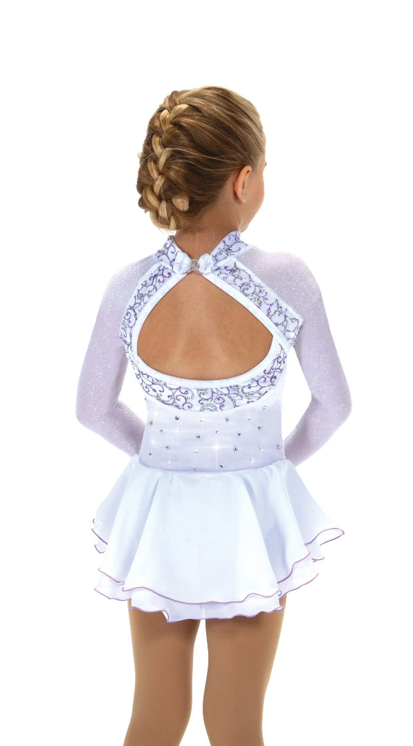 Jerry's Girl's 605 White Knight Figure Skating Dress snow white