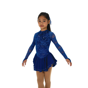 Jerry's Girl's 609 Sequin Lining Figure Skating Dress royal blue