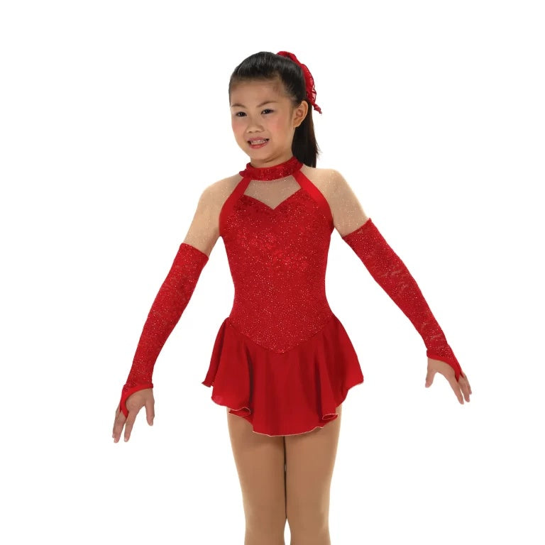 Jerry's Girl's 627 Opera Gloves Figure Skating Dress ruby red