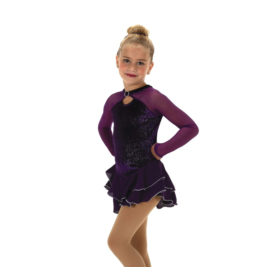 Jerry's Girl's 645 Shimmer Figure Skating Dress deep purple