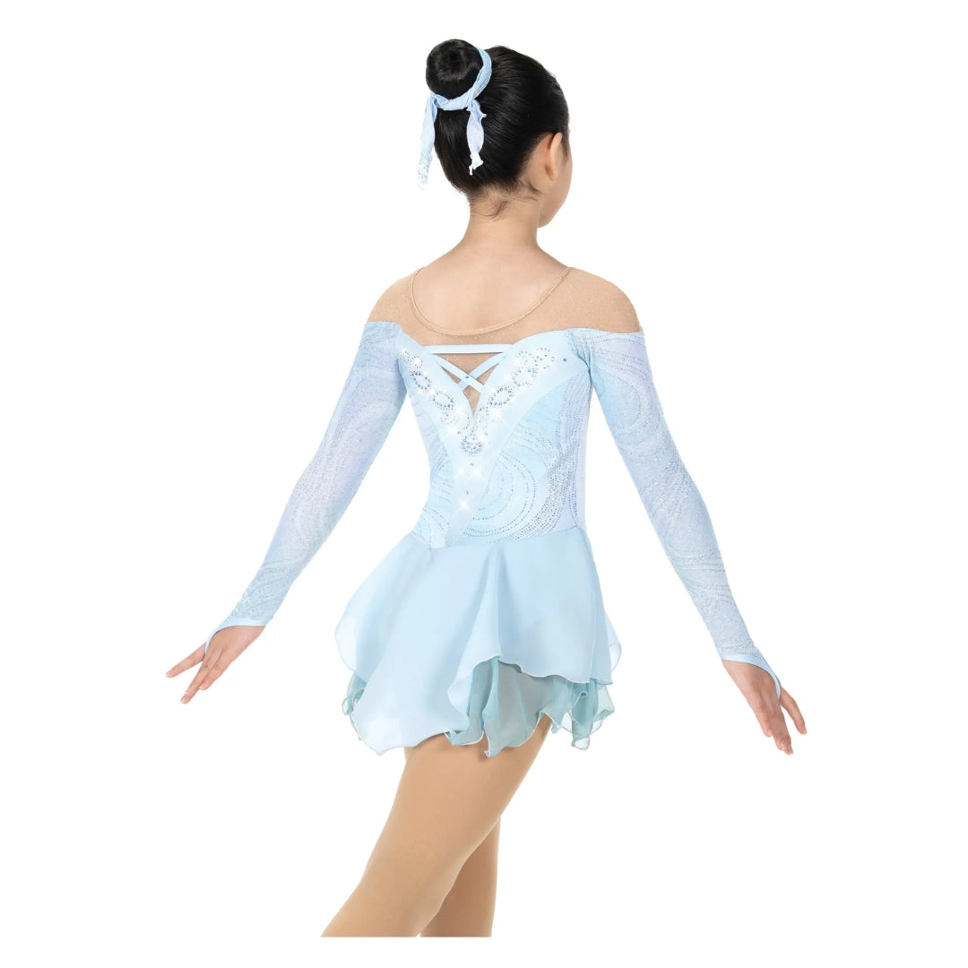 Jerry's Girl's 658 Crystal Water Figure Skating Dress blue