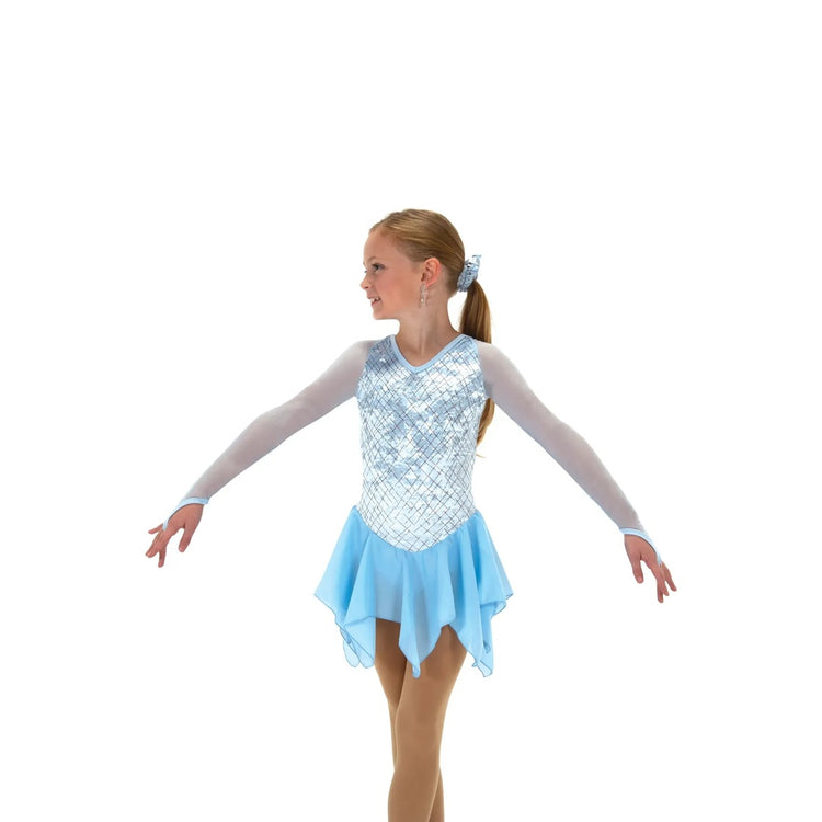 Jerry's Girl's 687 Clear Ice Figure Skating Dress ice blue