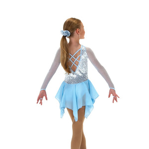 Jerry's Girl's 687 Clear Ice Figure Skating Dress ice blue