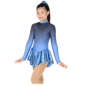 Jerry's Girl's 692 Rosy Cozy Fleece Figure Skating Dress blue