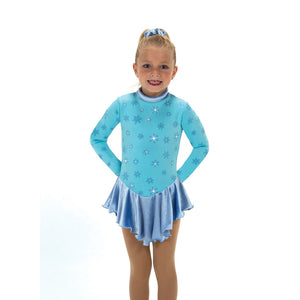Jerry's Girl's 694 Snow Fleece Figure Skating Dress tiffany blue