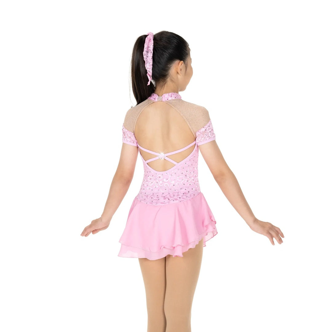 Jerry's Girl's 725 Hearts & Lace Figure Skating Dress pink