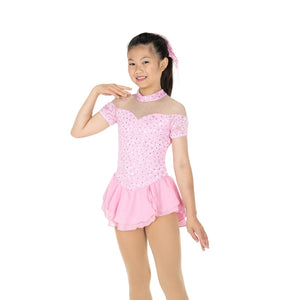 Jerry's Girl's 725 Hearts & Lace Figure Skating Dress pink