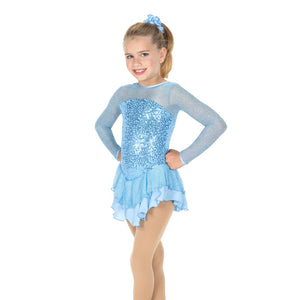Jerry's Girl's AJ358 Song of Sequins Figure Skating Dress crystal blue