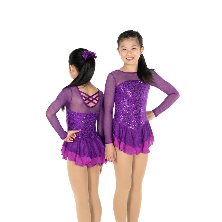 Jerry's Girl's AJ358 Song of Sequins Figure Skating Dress violet purple