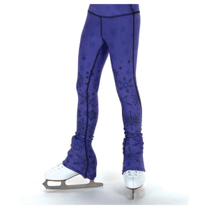 Jerry's Girl's S122 Snow Fleece  Print Figure Skating Legging purple black