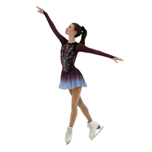 Jerry's Women's 533 Wine Freeze Figure Skating Dress Wine