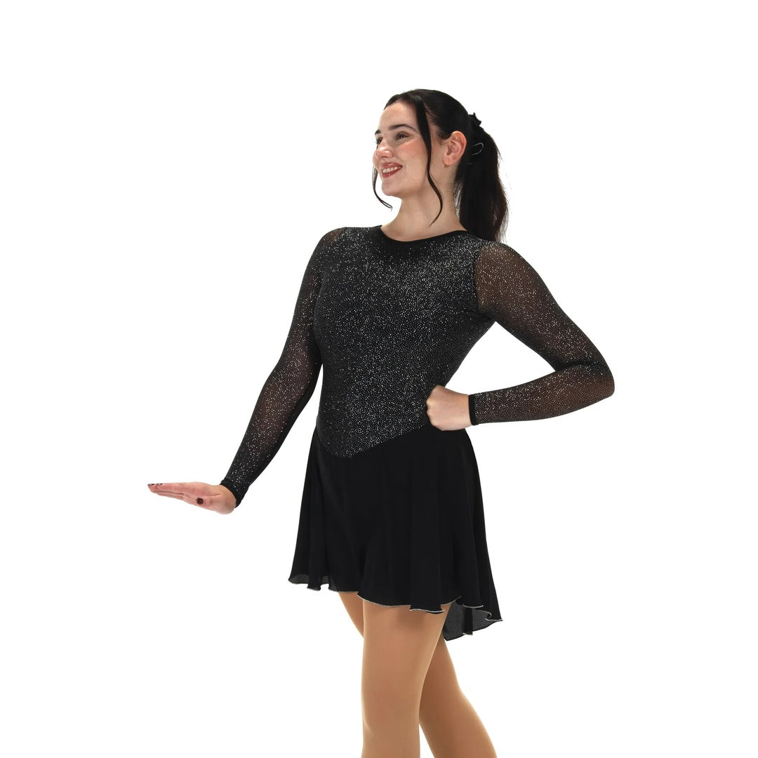 Jerry's Women's 569 Silver Dust Figure Skating Dress black star