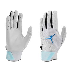 Jordan Senior Fly Elite Batting Gloves white/blue