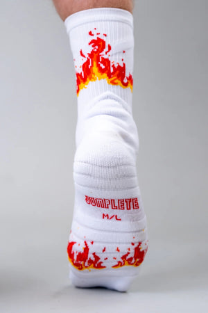 Jumplete Attakk Volleyball Socks white/fire