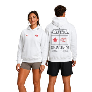 Jumplete Men's Courtside Luxe Hoodie coastal white