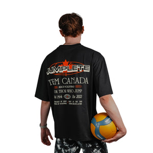 Jumplete Courtside Luxe Relaxed Fit Tee Canada black 
