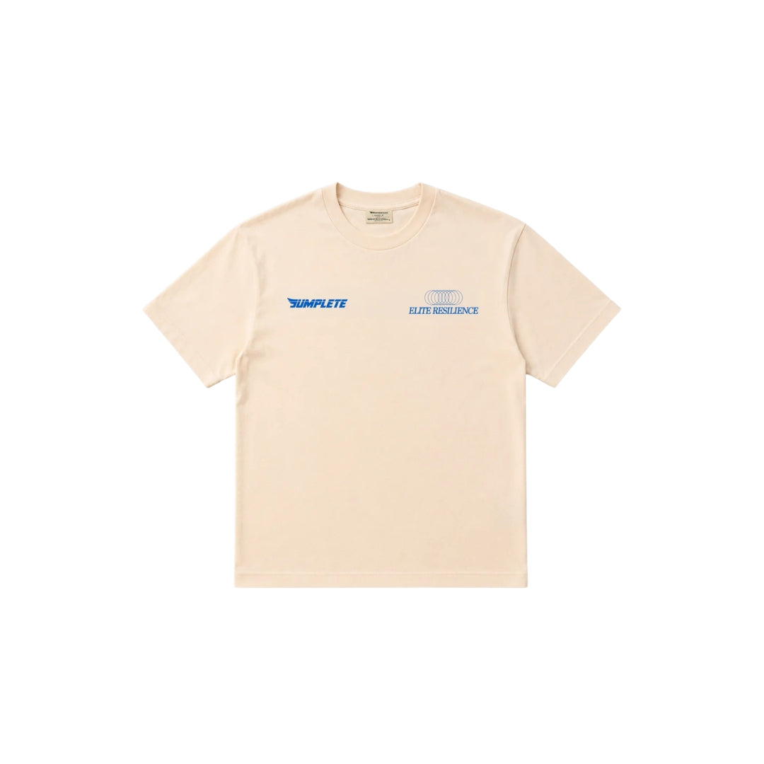 Jumplete Courtside Luxe Relaxed Fit Tee elite resilience cream 
