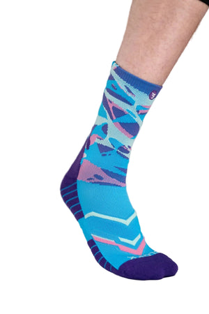 Jumplete Senior Attakk Volleyball Colored Socks blue splatter 