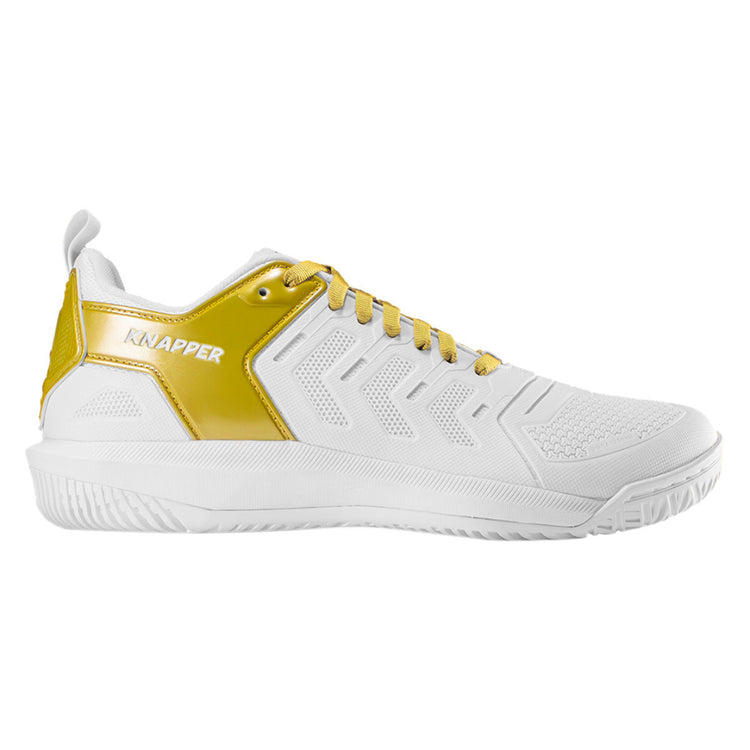 Knapper Senior AK6 Speed DEK Ball Hockey Shoes White/Gold