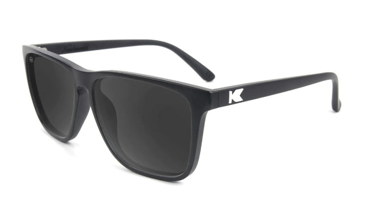Knockaround Fast Lanes Sunglasses Matte Black/Polarized Smoke