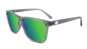 Knockaround Fast Lanes Sunglasses Frosted Grey/Polarized Green Moonshine