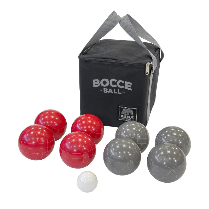 KUMA 100mm Bocce Ball Set red grey black
