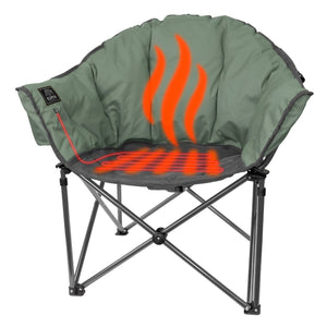 KUMA Lazy Bear Heated Chair w/ Power Bank & Bluetooth sage graphite green