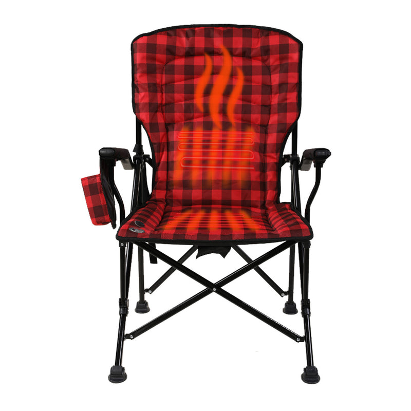 KUMA Switchback Heated Chair w/ Power Bank & Bluetooth Red Black
