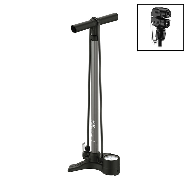 Lezyne, Macro Floor Drive, Floor Pump, ABS flip chuck, 220psi, Black