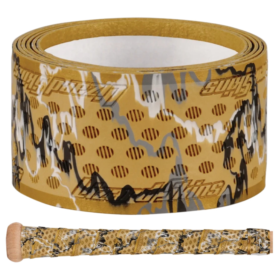 Lizard Skin 1.8mm Durasoft Polymer Ultra Grip Camo Bat Grip gold white grey