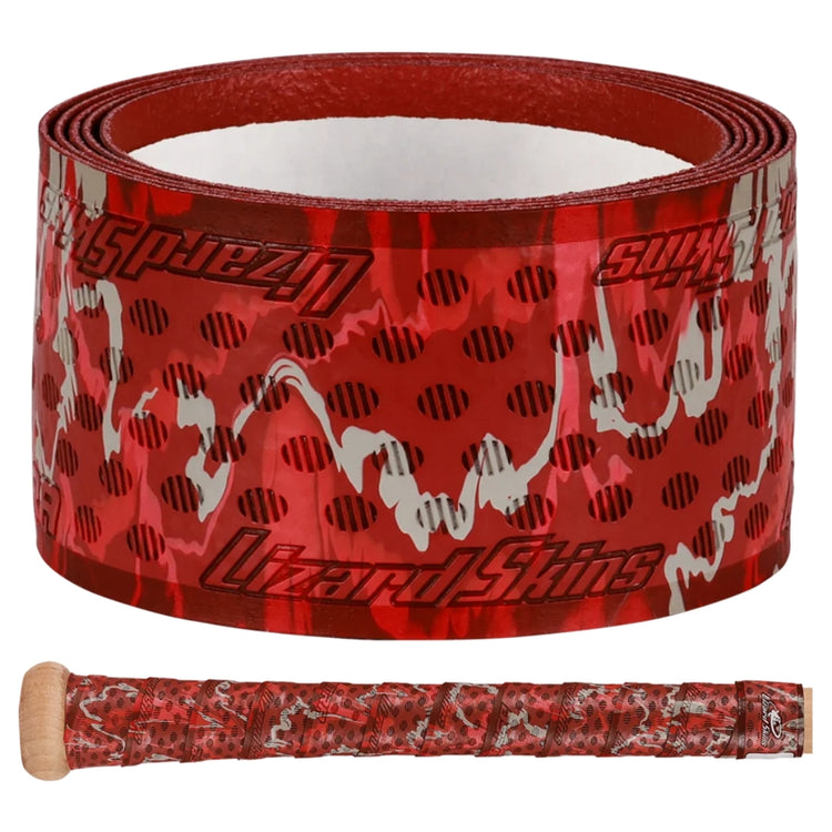 Lizard Skin 1.8mm Durasoft Polymer Ultra Grip Camo Bat Grip red grey