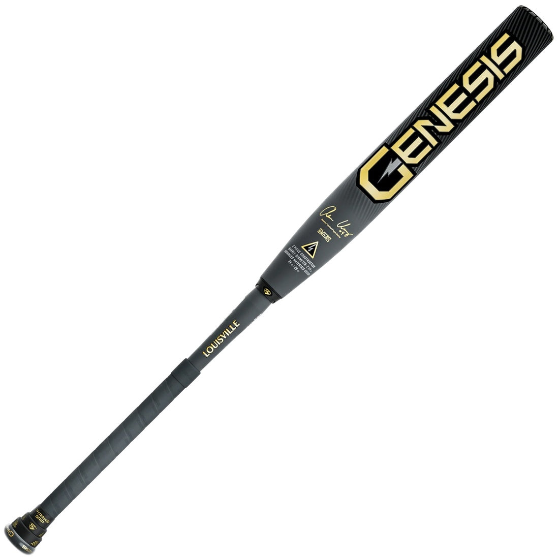 Louisville Genesis Adam Ussery 2-Piece Maxload Slo-Pitch Bat BLACK/GOLD