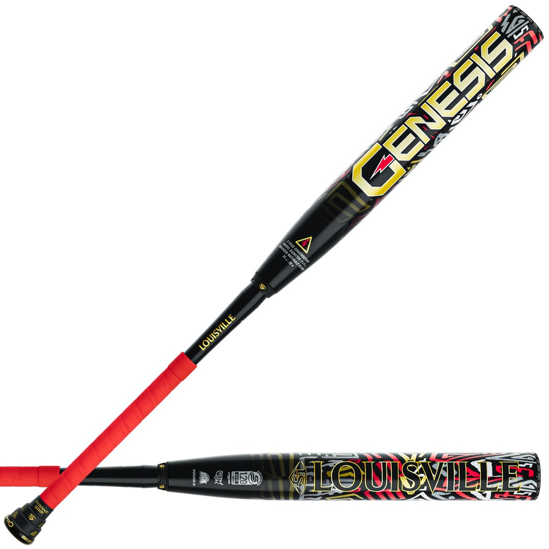 Louisville Slugger Genesis Ironman 2pc Balanced Slo-Pitch Bat black/red/multi