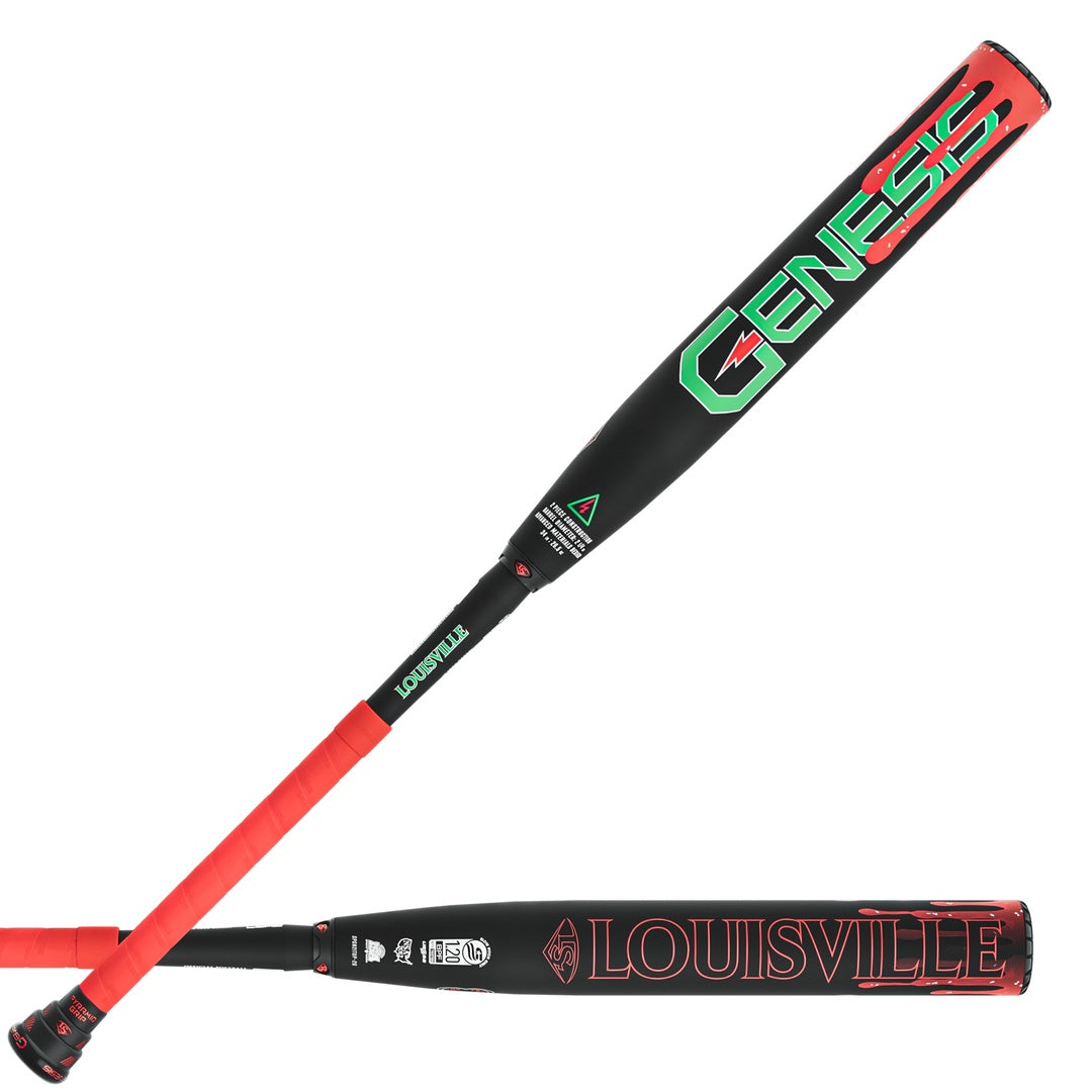 Louisville Slugger Genesis Mangia Mangia 2Pc Powerload Slo-Pitch Bat black/ red/ green