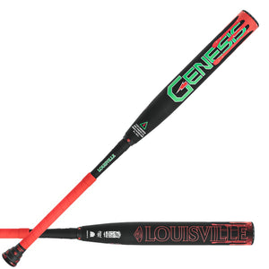 Louisville Slugger Genesis Mangia Mangia 2Pc Powerload Slo-Pitch Bat black/ red/ green