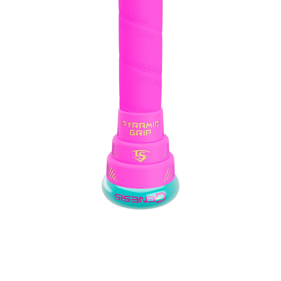 Louisville Genesis Scott Hartling 2-Piece End Load Slo-Pitch Bat teal/pink