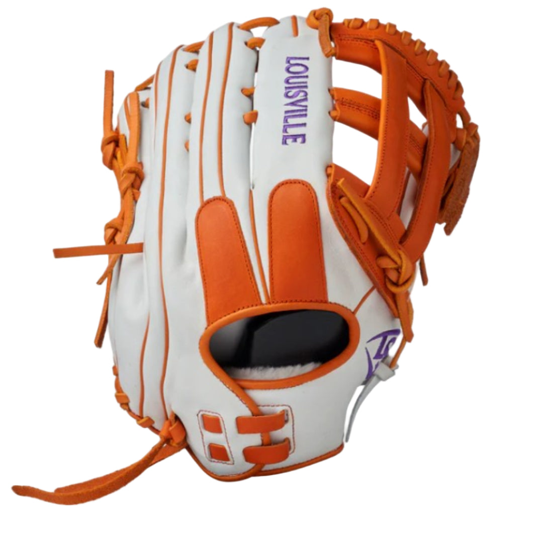 Louisville Super Z FG White-Orange Slo-Pitch Glove