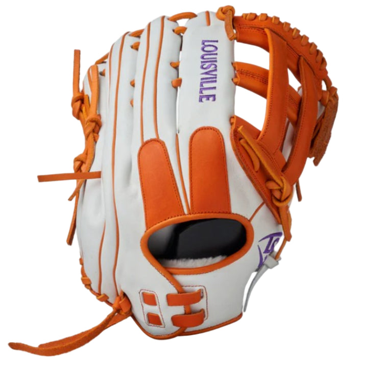 Louisville Super Z FG White-Orange Slo-Pitch Glove