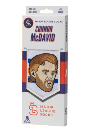 Major League Socks Connor McDavid White Sock