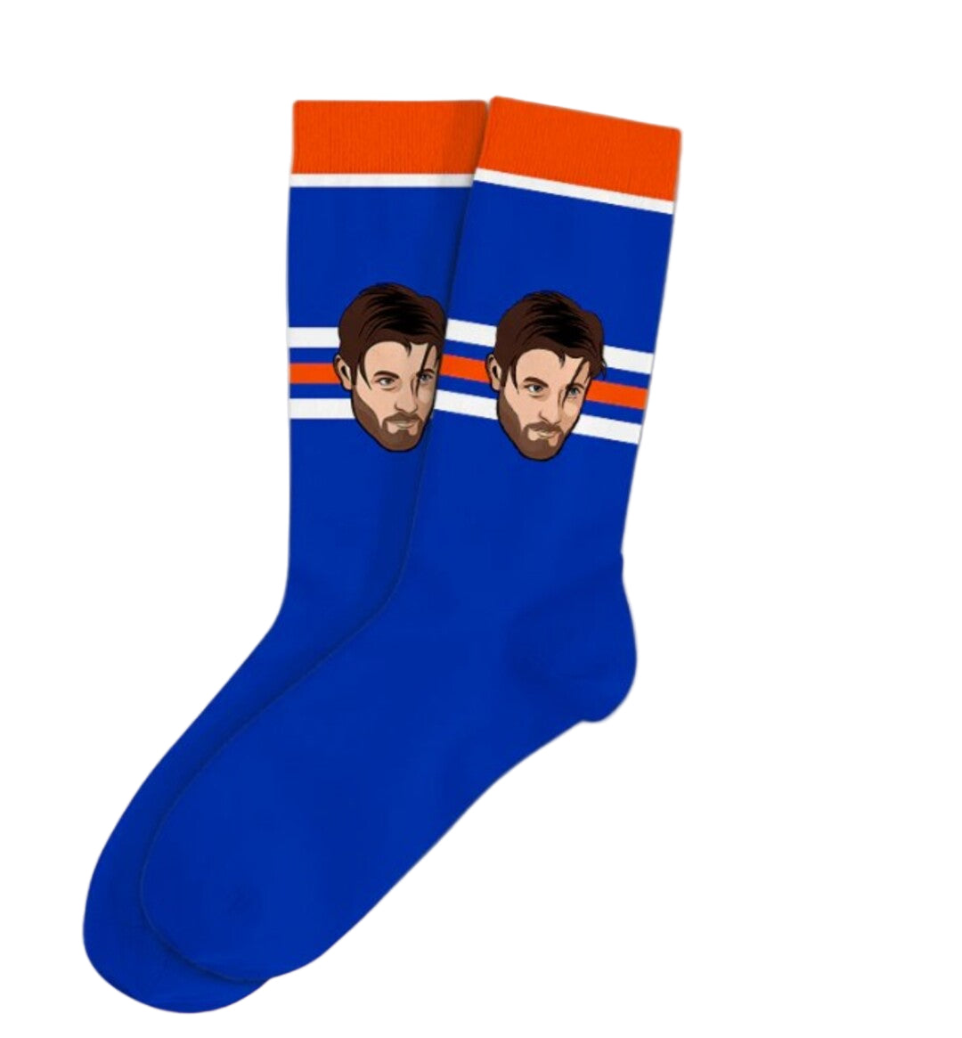 Major League Socks Leon Draisaitl Blue Sock